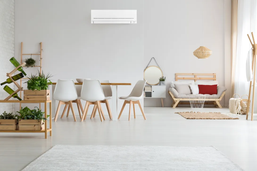 Mitsubishi Mural Grandes Pièces installé dans un ambiance séjour